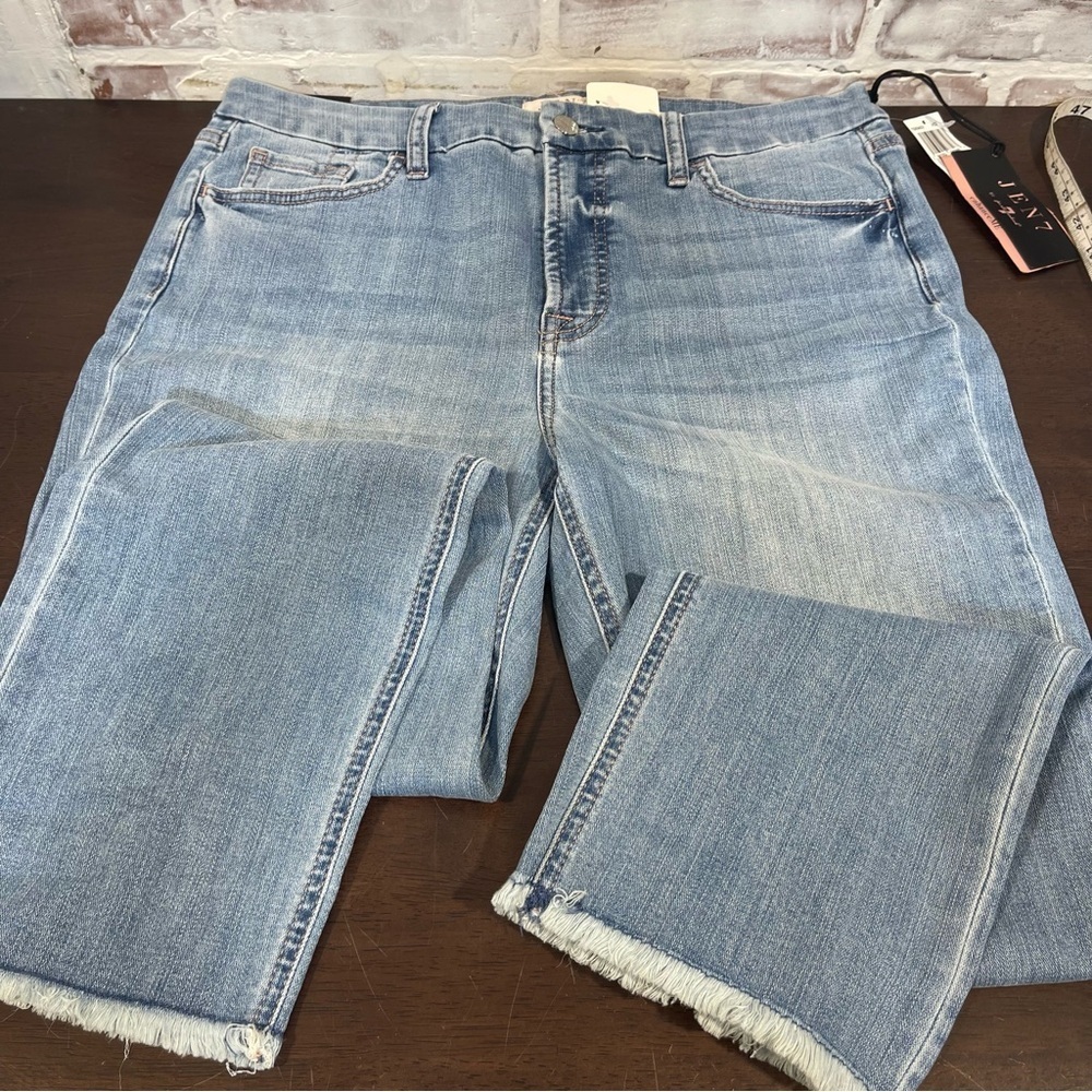 7 For All Mankind Light Wash Straight Leg Jeans size 12